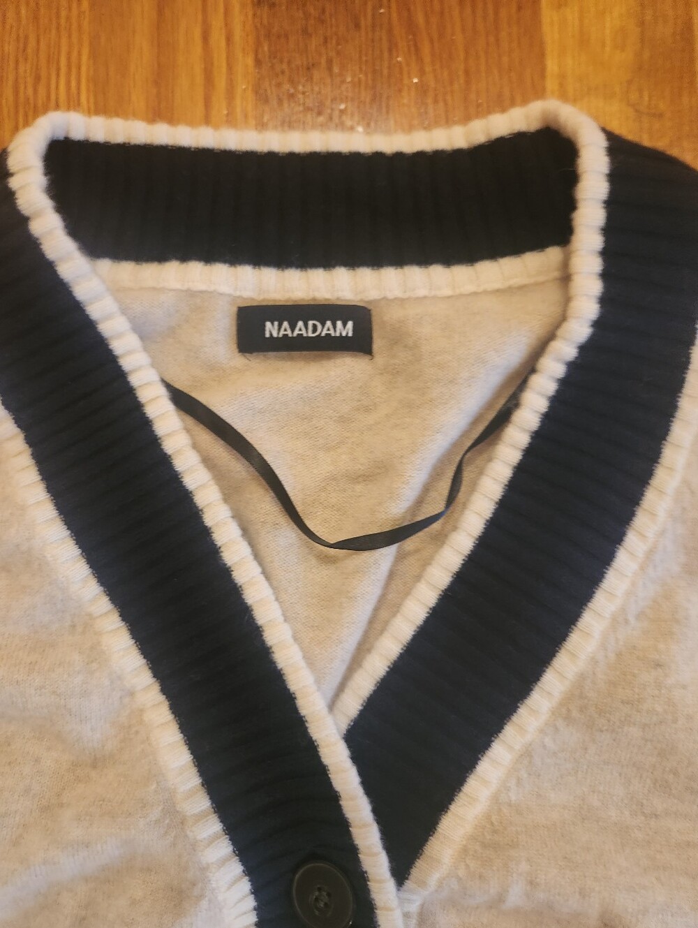 NAADAM 100% CASHMERE Color Block cardigan S - Picture 4 of 6
